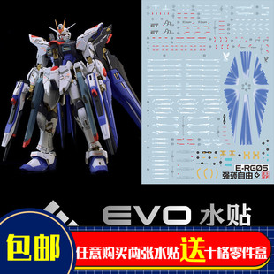 限定RG命运脉冲 RG14强袭自由高达模型荧光水贴EVO带盾牌水贴