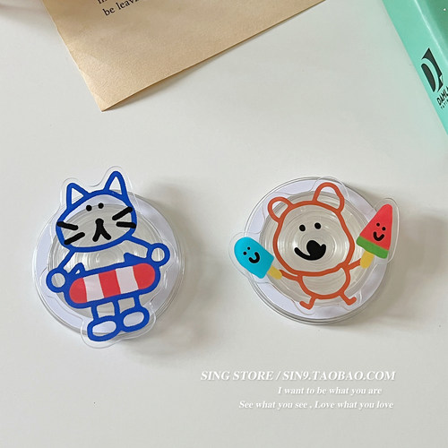 可爱考拉猫咪磁吸手机气囊支架