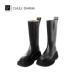 CHULISHANA 厚底增高长筒靴女 拉链式 空灵 AB面设计靴子2023新款