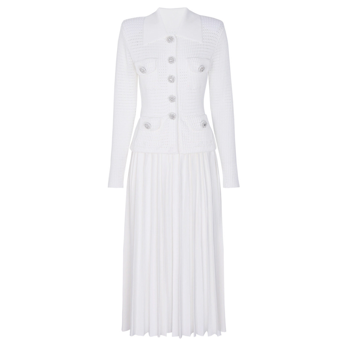 25315现货高端欧美春秋新款时尚针织钻扣翻领修身显瘦长袖连衣裙,女装/女士精品,连衣裙,淘宝优惠券,粉丝福利购,淘宝优惠卷