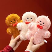 领结姜饼人毛绒玩具可爱卡通小号公仔玩偶圣诞装 饰圣诞树礼物