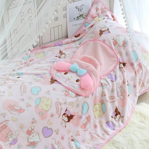 卡通抱枕被子两用可手提折叠毯