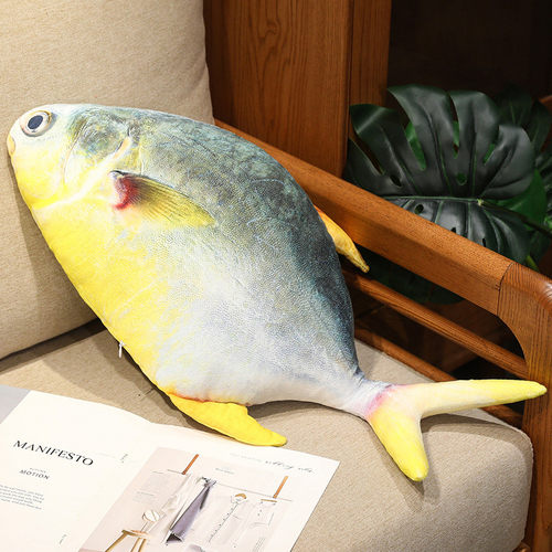 仿真海鱼三文鱼鲳鳊毛绒玩具公仔