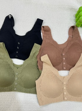 古妃31092中老年人妇女背心式前扣大码薄款妈妈内衣无钢圈胸罩潮