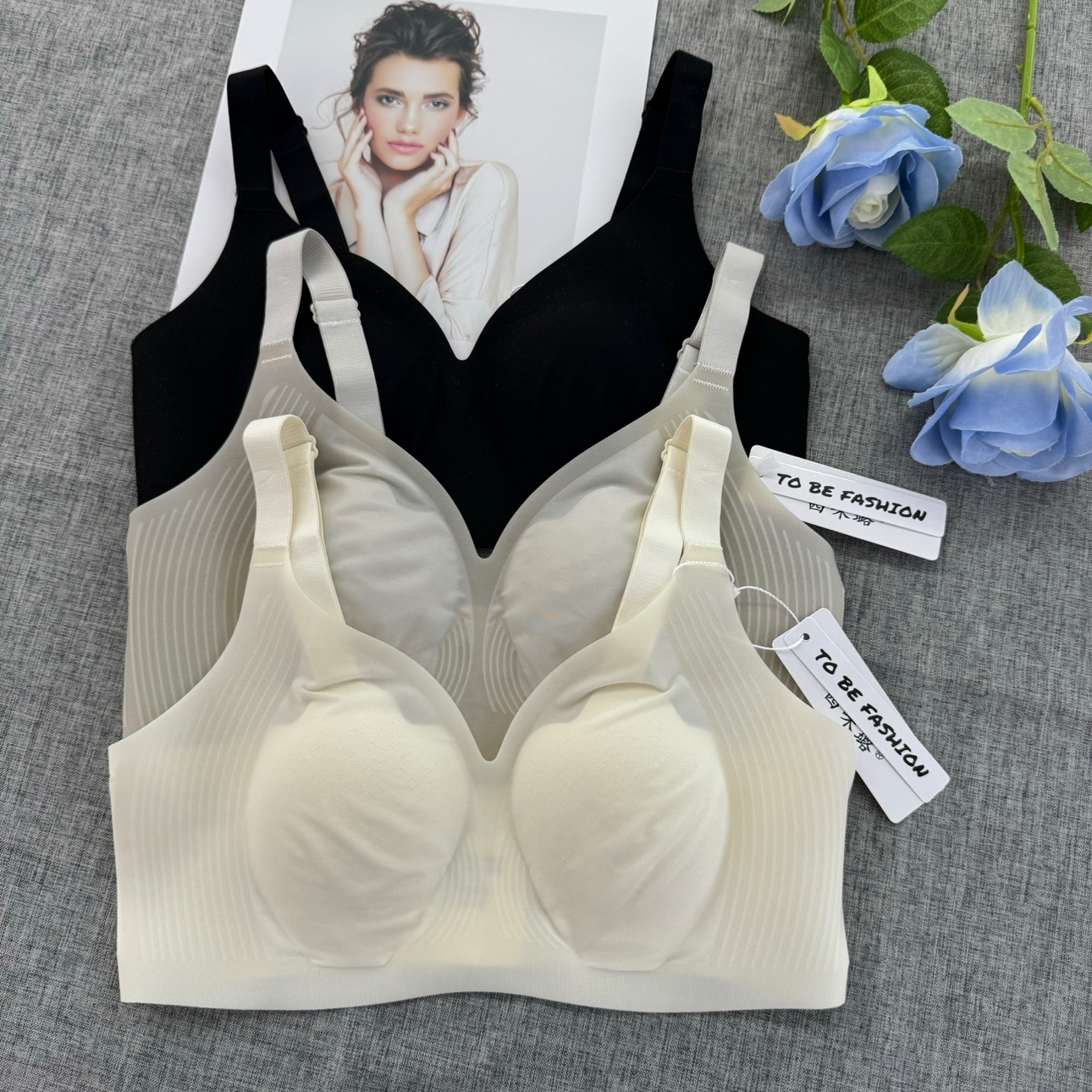 茜咪璐2310无痕光面小胸薄杯款女无钢圈无侧骨裸感舒适文胸罩内衣