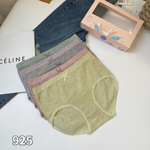 缇娅朵925五条装包臀中腰大码内裤纯棉抗菌底档棉质女三角裤头