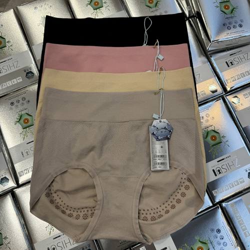 植塑1501艾椒裤360包臀温腹暖宫裤远红外石墨烯内裤中腰微收腹女