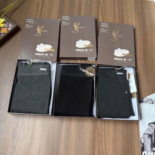 舒莉娅2508棉面格雷灰连裤袜加大西瓜裆灰色踩脚九分保暖裤打底女