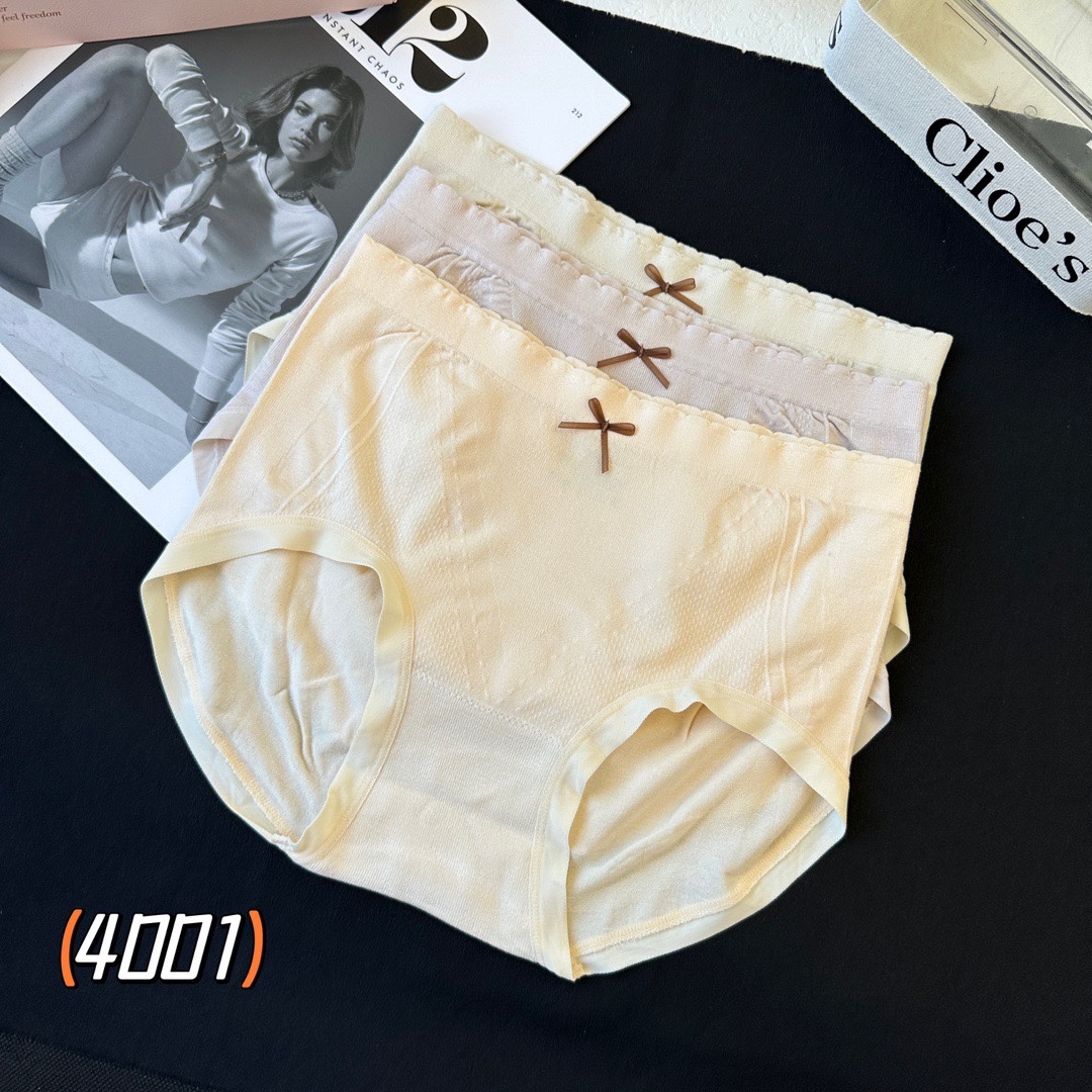 缇娅朵4001纯色蕾丝边修身打底内裤女士韩版女松紧腰无痕三角裤潮