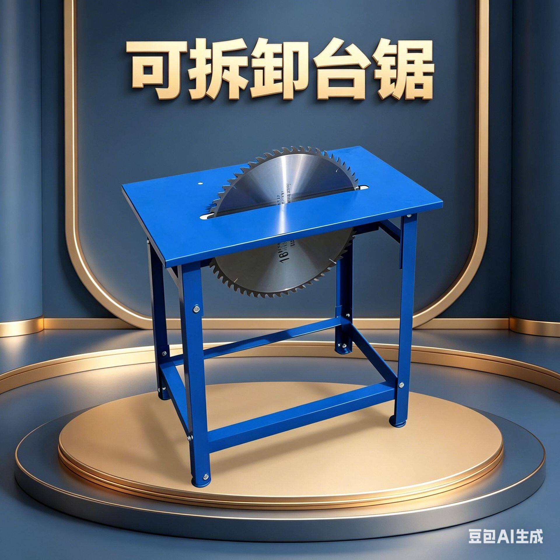 可拆装简易台锯 加厚钢材推台锯工作台 家用装修木材切割锯台架子