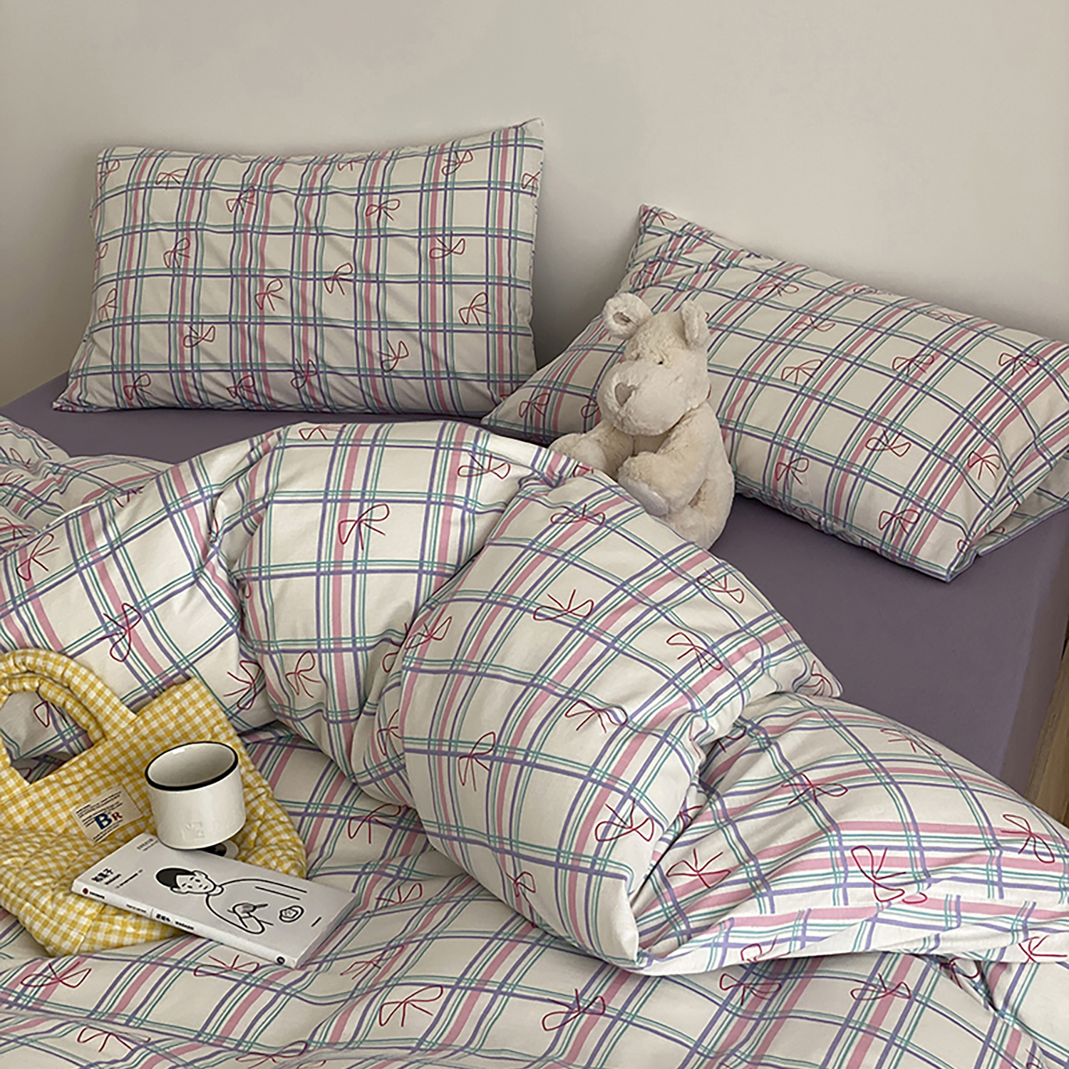 顺丰包邮100%棉全棉天竺棉套件