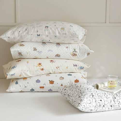 A类透气全棉双层纱枕套一对装