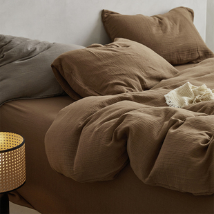 A类全棉双层纱被套 纯棉双人220x240纱布被罩200x230cm 2025新款