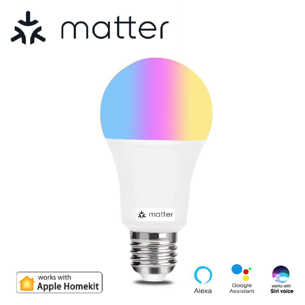 Matter智能灯WiFi扫码添加9W E27 HomeKit Alexa Google语音调光