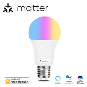 Matter智能灯WiFi扫码添加9W E27 HomeKit Alexa Google语音调光