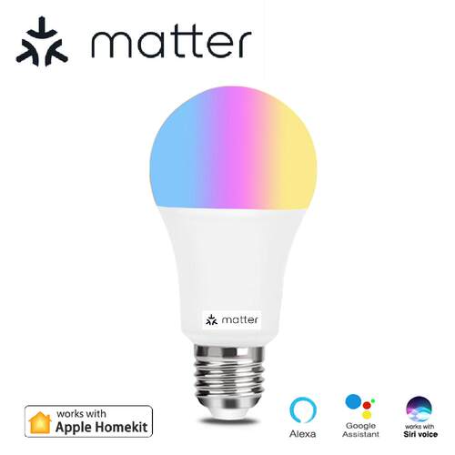 Matter智能灯WiFi扫码添加9W E27 HomeKit Alexa Google语音调光
