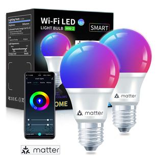 Matter智能灯扫码添加9W E27 HomeKit Alexa Google语音远程调光