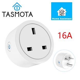 tasmota智能插座英规16A HA连接 MQTT 带电量统计100-240V