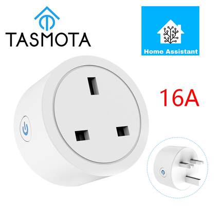 tasmota智能插座英规16A HA连接 MQTT 带电量统计100-240V