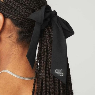 北美阿洛A家瑜伽发带ALO蝴蝶结松紧束发发带发饰户外运动女发绳子