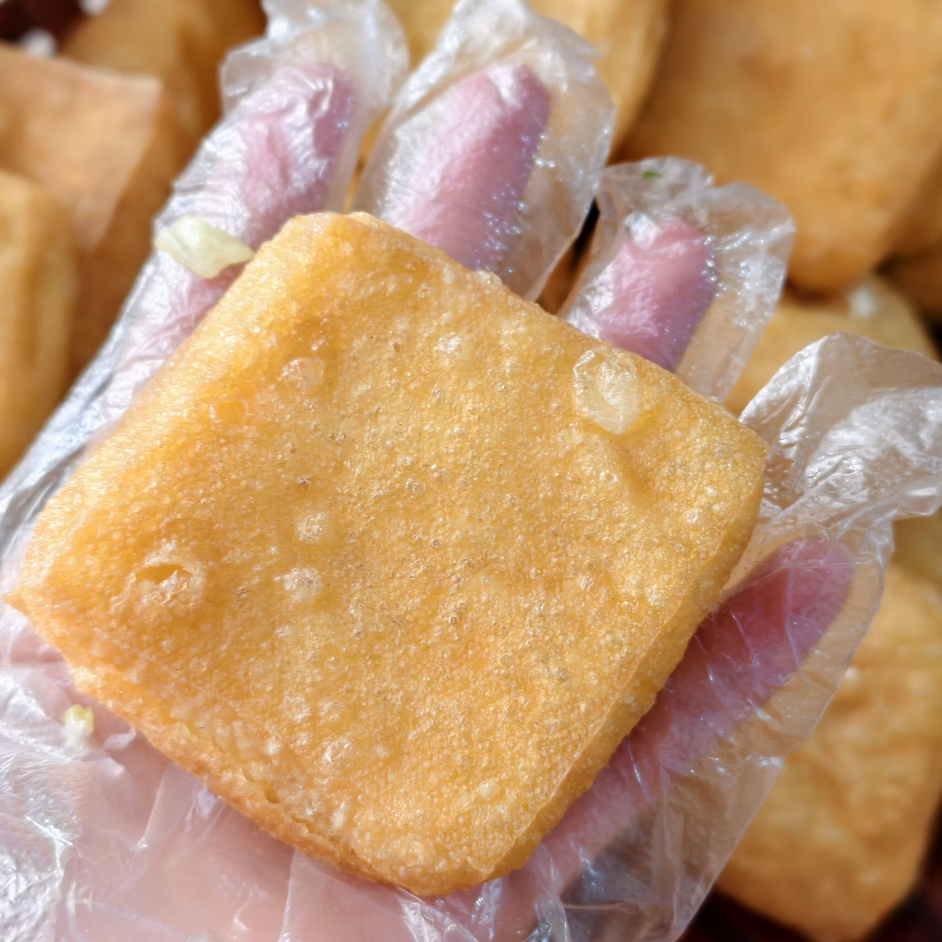 福建特产小吃手工豆腐泡 福清欢脯大小个500克冷冻发顺丰生鲜食品