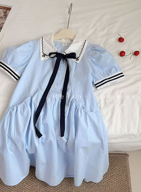 巨好看女童夏季学院风连衣裙