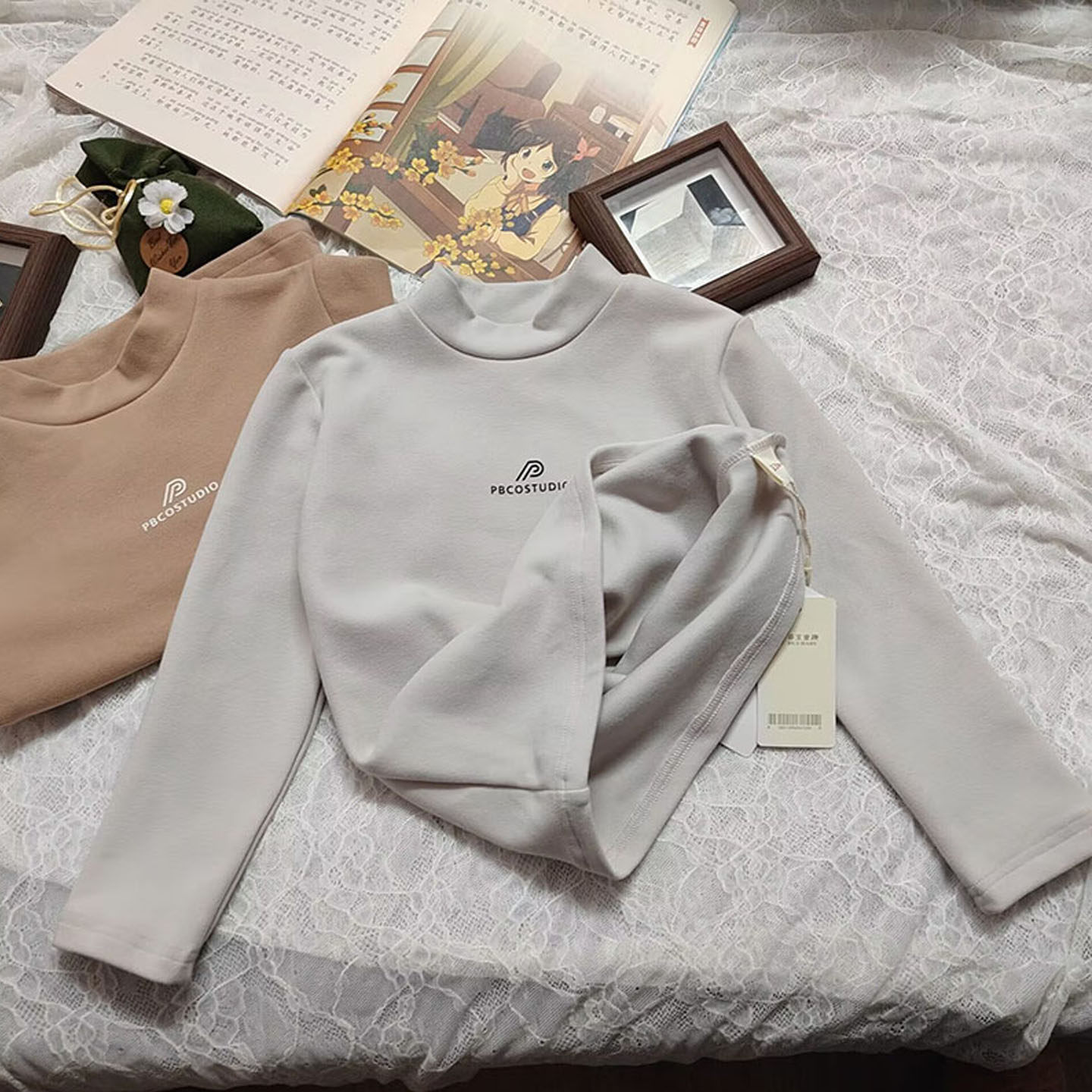 无补系列~男女童中领保暖打底衫