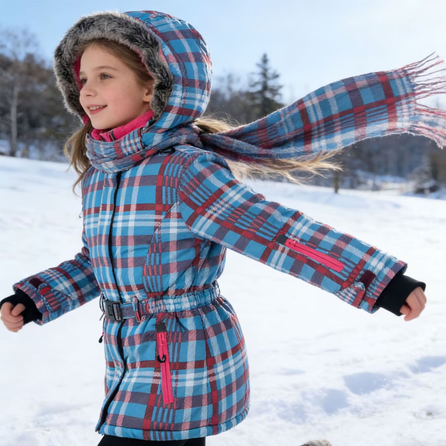 出口单加厚保暖滑雪服儿童中大童冲锋衣女童加厚防风外套4-6-8-16,童装/婴儿装/亲子装,儿童冲锋衣,淘宝优惠券,粉丝福利购,淘宝优惠卷