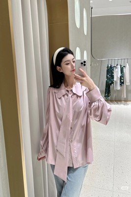 mithworld沵媞专柜正品粉色长袖衬衫国内代购（折扣380）