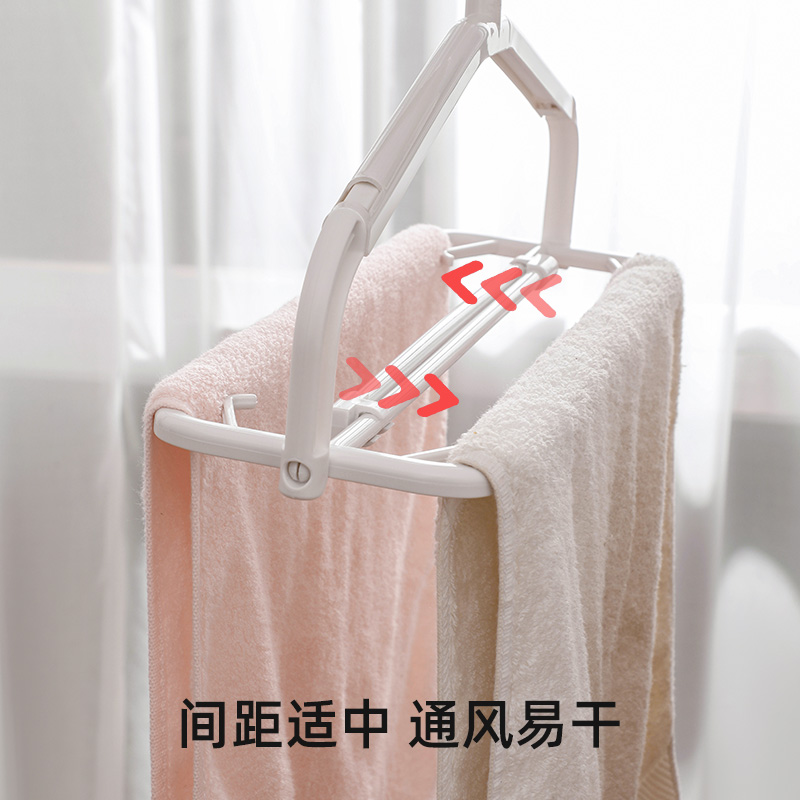 日式家用可伸缩晾毛巾衣架浴巾防风挂衣架晒床单衣服撑子裤晾衣架