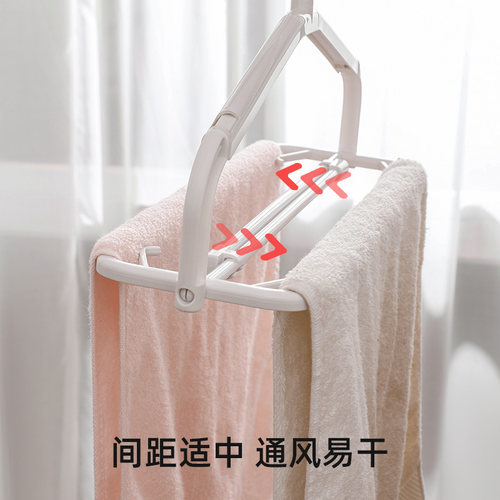 日式家用可伸缩衣架防风挂架