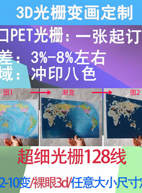 3d变换闪卡片订制光栅三维立体明星书签明信片动画变幻卡手幅定制