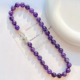12mm大颗粒天然紫水晶项链颈链新中式 国风复古紫色锁骨链通勤款