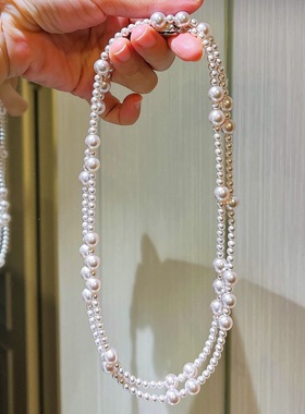 赫本风长款叠戴珍珠项链女毛衣链气质高级感轻奢小众2025新款爆款