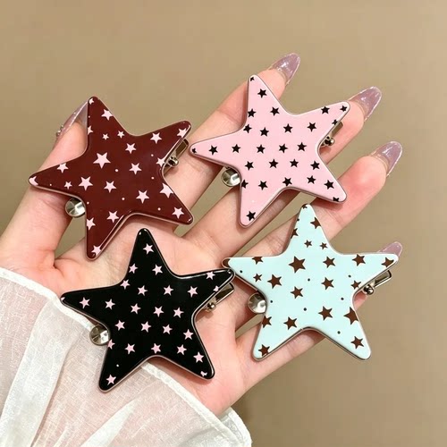 甜妹少女星星发夹卡通百搭少女碎发鸭嘴夹网红星星图案刘海夹发卡