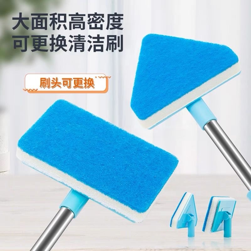 鱼缸刷子不锈钢长柄除藻祛垢无死角内壁清洗刷水族箱玻璃清洁工具