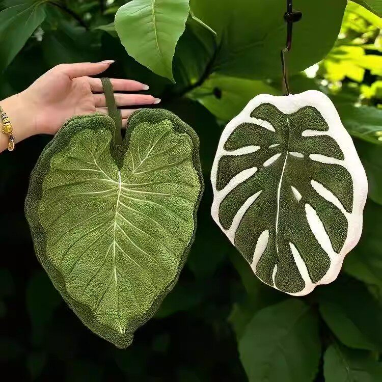 植物叶子挂式吸水擦手巾