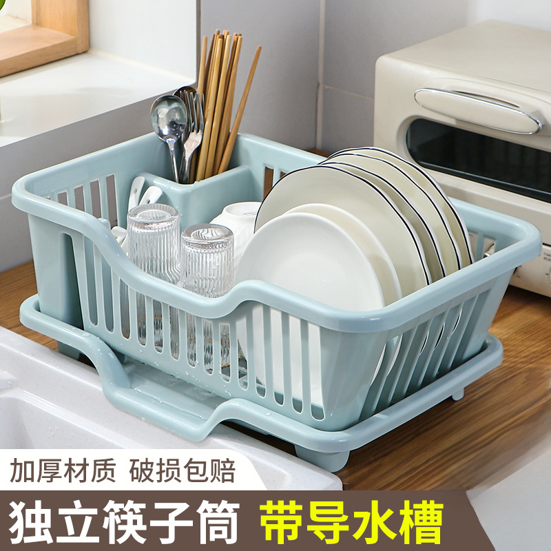 沥水碗盘架厨房碗碟沥水架水槽餐具置物架家用台面碗筷滤水收纳盒