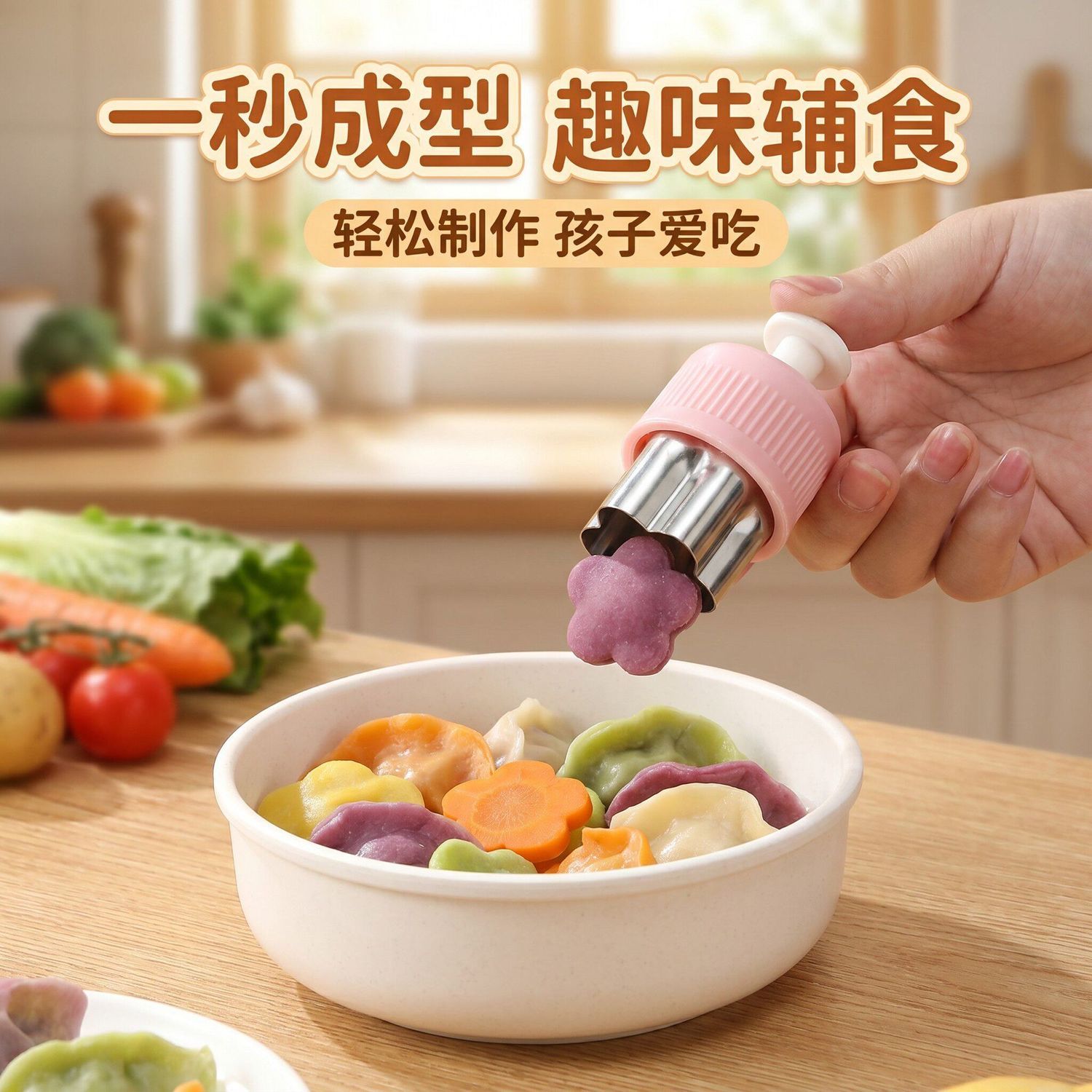 宝宝辅食自动封边压花模具