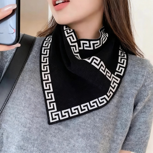 三角围巾围脖女新款时尚绒布秋冬