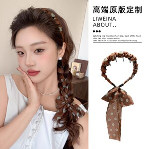 复古宫廷风丝带发箍女高颅顶