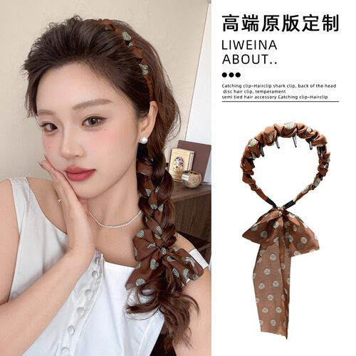 复古宫廷风丝带发箍女高颅顶