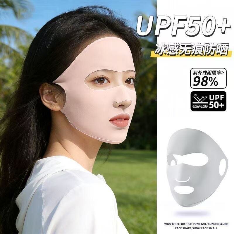 跑步专用防晒面罩女夏季冰丝口罩防护脸基尼防紫外线遮全脸遮阳薄