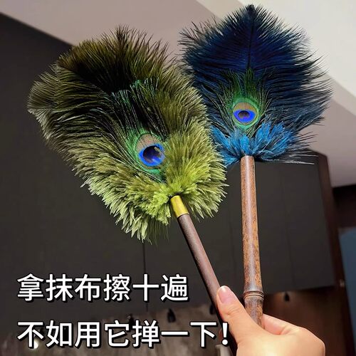 孔雀毛掸子防静电不掉毛擦玻璃