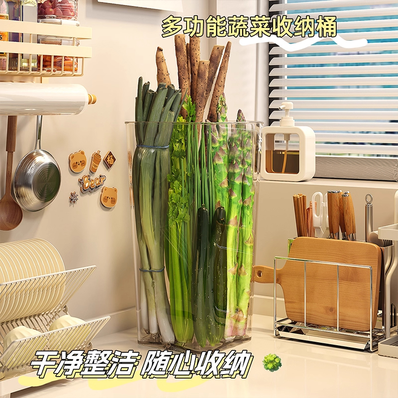 多功能大葱收纳盒铁棍山药透明