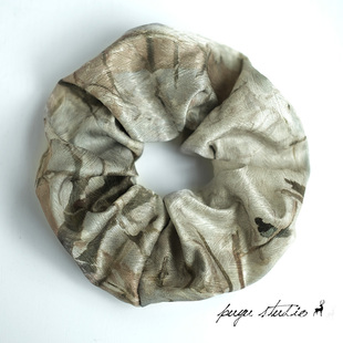 优雅大肠圈发绳皮筋发圈发饰头饰 致敬莫奈小众手工法式 喜鹊