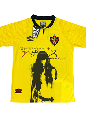 栗山千明球衣Remake人像T恤花字设计足球服运动短袖潮流嘻哈印花