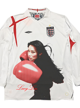 刘玉玲 LUCY LIU 红拳套 人像 复古 blokecore 短袖球衣 REMAKE