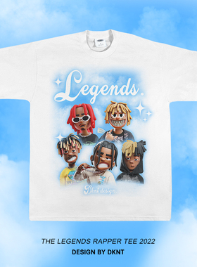 新生代 Rapper Travis scott playboi 嘻哈人像卡通印花短袖T恤