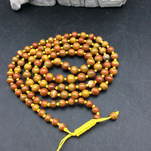精美宣化上谷战国红玛瑙缠丝108百粒佛珠圆珠塔t项链手链配链包邮
